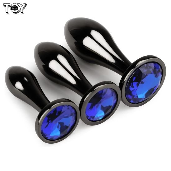 anal-plug-3pcs-metal-drop-shaped