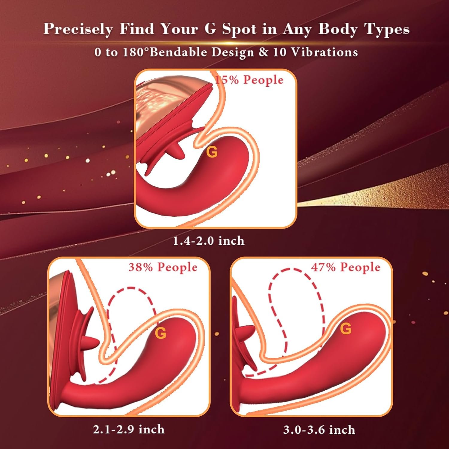 G Spot Sex Toy Dildo Vibrator with Licking - Image 2