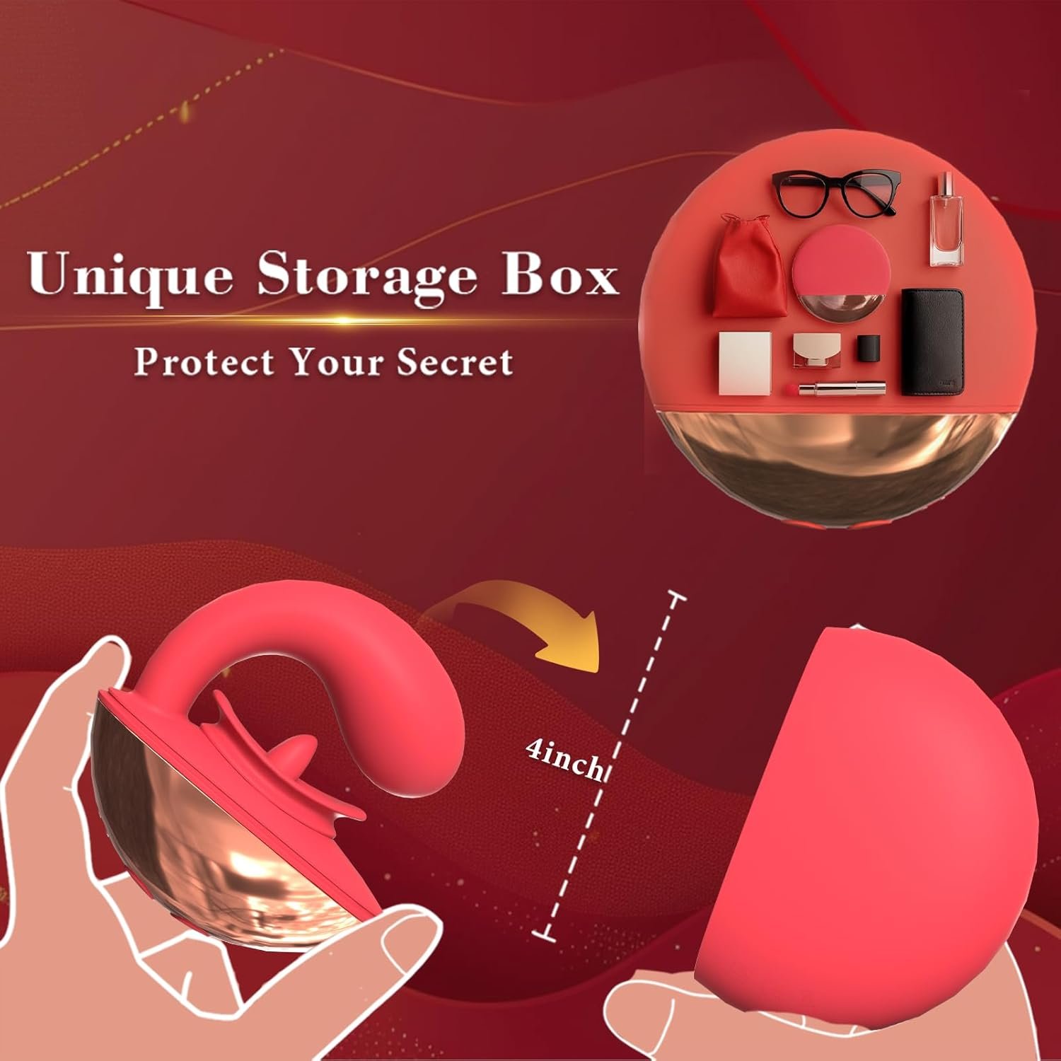 G Spot Sex Toy Dildo Vibrator with Licking - Image 4