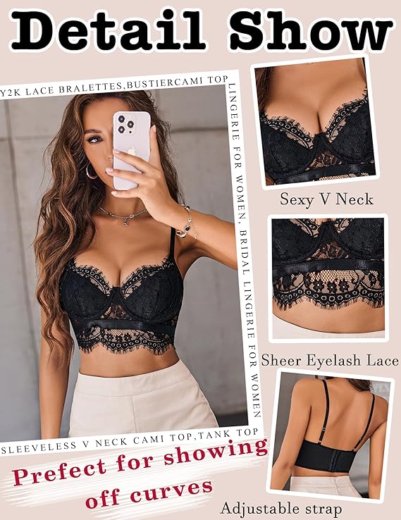 Transparent Net Bra Cami Top - Image 4