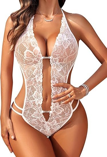 Women Lingerie Sexy Lace Bodysuit Nightgown - Image 12