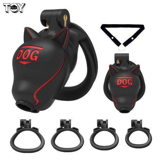 dog-head-chastity-cage-4-cock-rings
