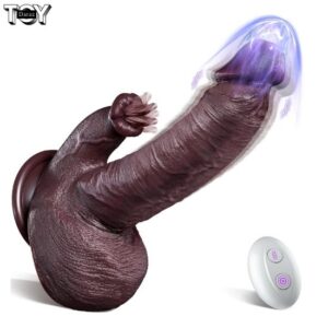 4-in-1-black-realistic-dildos-remote-control-penis