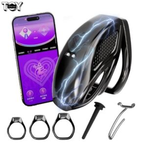 male-electric-shock-app-control-chastity-cage