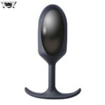 weighted-silicone-anal-plug-xl-black