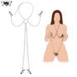 adjustable-nipple-clit-clamps-with-chain-silver
