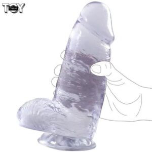 Full Feel Clear Suction Dildo